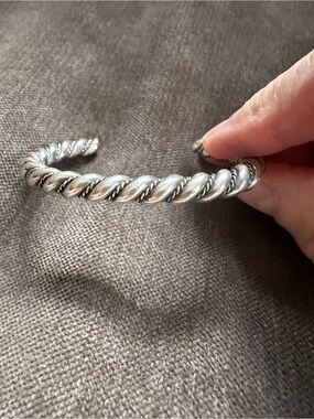Vintage navajo silver Twisted Rope Cuff Bracelet